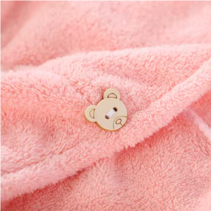 Bonnet serviette après bain
